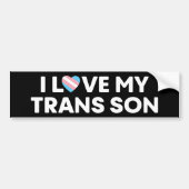 Ik hou van mijn transgenderzoon LGBT Trans Mpa Bumpersticker (Voorkant)