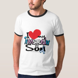 Ik hou van mijn transgenderzoon t-shirt