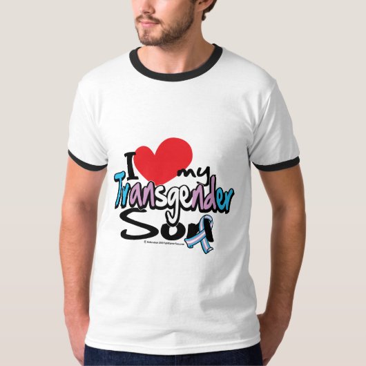 Ik hou van mijn transgenderzoon t-shirt (Voorkant)