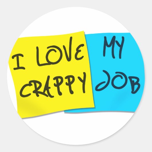 Ik hou van mijn trappe baan ronde sticker (Voorkant)