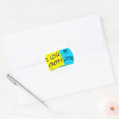 Ik hou van mijn trappe baan ronde sticker (Envelop)