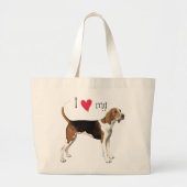 Ik hou van mijn Treeing Walker Grote Tote Bag (Voorkant)