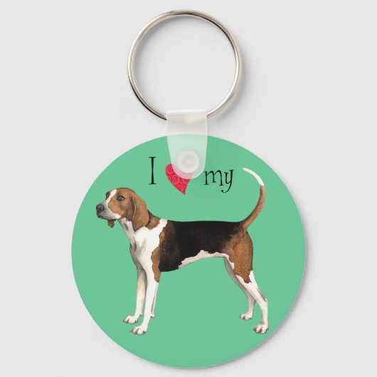Ik hou van mijn Treeing Walker Sleutelhanger (Voorkant)