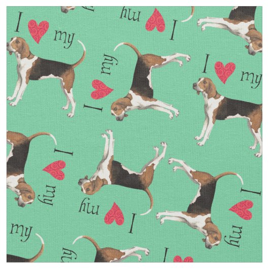 Ik hou van mijn Treeing Walker Stof (Close Up)