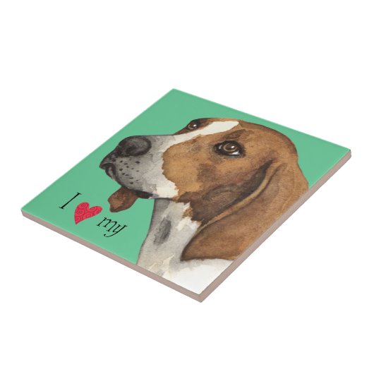 Ik hou van mijn Treeing Walker Tegeltje (Zijkant)