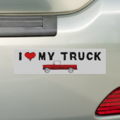 Ik hou van mijn truck bumpersticker (Op auto)