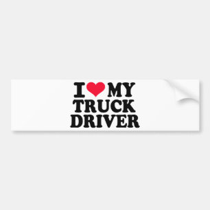 Ik hou van mijn Truck-chauffeur Bumpersticker