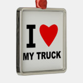 Ik hou van mijn truck metalen ornament (Rechts)