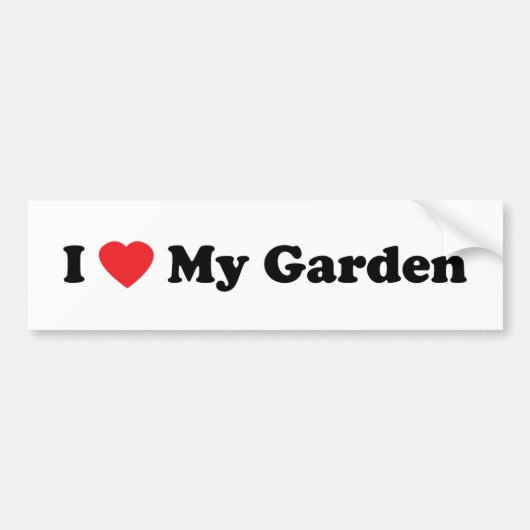 Ik hou van mijn tuin bumpersticker (Voorkant)