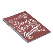 Ik hou van mijn tuin (witte tekst) notitieboek (Rechterzijde)