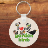 Ik hou van mijn tuinvogels sleutelhanger (Voorkant)
