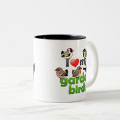 Ik hou van mijn tuinvogels tweekleurige koffiemok (Voorkant rechts)
