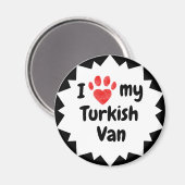 Ik hou van mijn Turkse Van Kat Magneet (Voorkant / Achterkant)