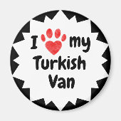 Ik hou van mijn Turkse Van Kat Magneet (Voorkant)