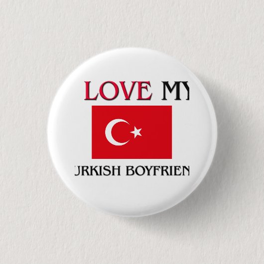 Ik hou van mijn Turkse vriend Ronde Button 3,2 Cm (Voorkant)