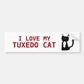 Ik hou van mijn Tuxedo Cat Bumpersticker (Voorkant)