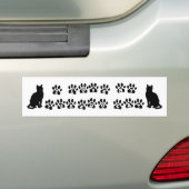Ik hou van mijn Tuxedo Kat—Zwarte tekst Bumpersticker (Op auto)