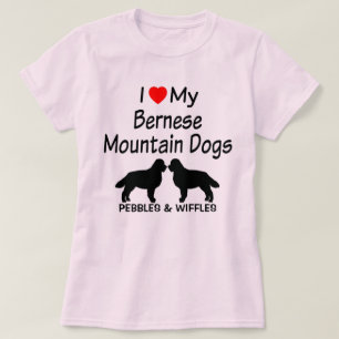 Ik hou van mijn twee Berner Sennenhonden T-shirt