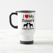 Ik hou van mijn twee Boxer Dogs Mok (Links)