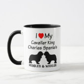 Ik hou van mijn twee Cavalier King Charles Spaniel Mok (Links)