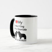 Ik hou van mijn twee Cavalier King Charles Spaniel Mok (Voorkant links)