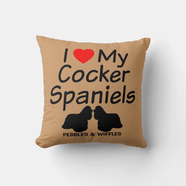 Ik hou van mijn twee Cocker Spaniel honden Kussen (Voorkant)