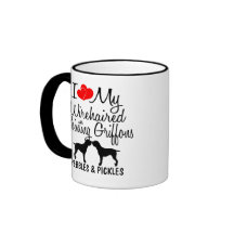 Ik hou van mijn twee draadharige wijzende Griffons