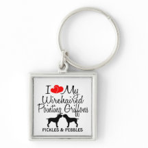 Ik hou van mijn twee draadharige wijzende Griffons