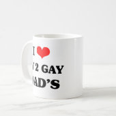 Ik hou van mijn twee homo's koffiemok (Voorkant links)