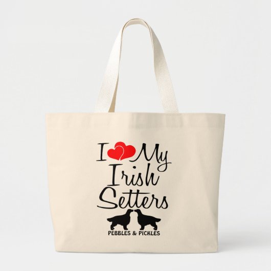 Ik hou van mijn twee Ierse setters tas (Voorkant)