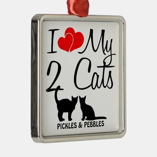 Ik hou van mijn twee katten Ornament (Rechts)