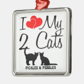 Ik hou van mijn twee katten Ornament (Links)