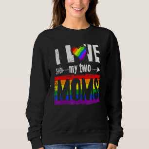 Ik hou van mijn twee moeders, lesbiennes, lgbt tro trui