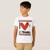 Ik hou van mijn twee moeders t-shirt (Voorkant volledig)