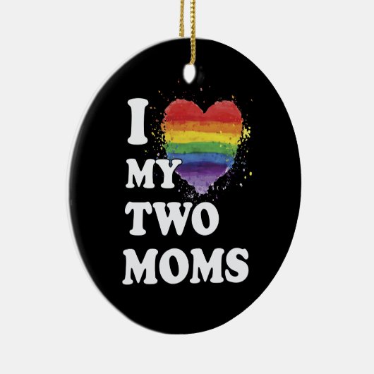 Ik hou van mijn twee momen-lesbienne keramisch ornament (Rechts)