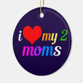 Ik hou van mijn twee Moms Gay Pride Daughter Keramisch Ornament (Links)