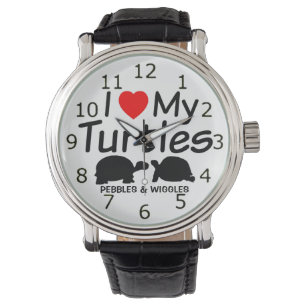 Ik hou van mijn twee schildpadden horloge