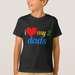Ik hou van mijn twee vaders Gay Pride Parade Kinde T-shirt