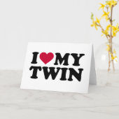 Ik hou van mijn tweeling kaart (Gele Bloem)