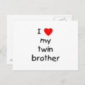 Ik hou van mijn tweelingbroer briefkaart (Voorkant / Achterkant)