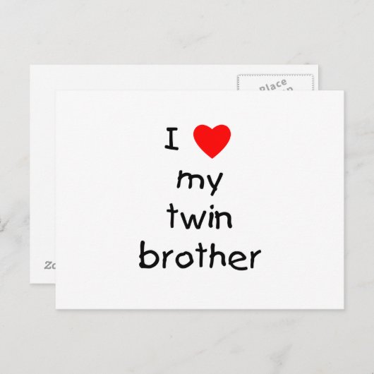 Ik hou van mijn tweelingbroer briefkaart (Voorkant / Achterkant)