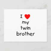 Ik hou van mijn tweelingbroer briefkaart (Voorkant)