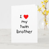 Ik hou van mijn tweelingbroer kaart (Gele Bloem)