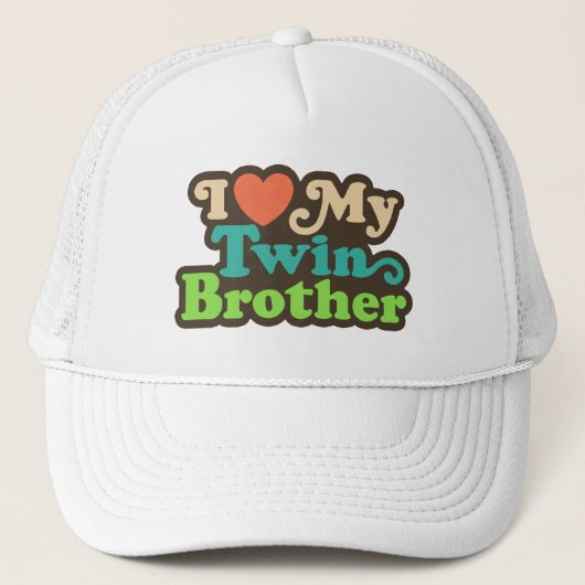Ik hou van mijn tweelingbroer trucker pet (Voorkant)