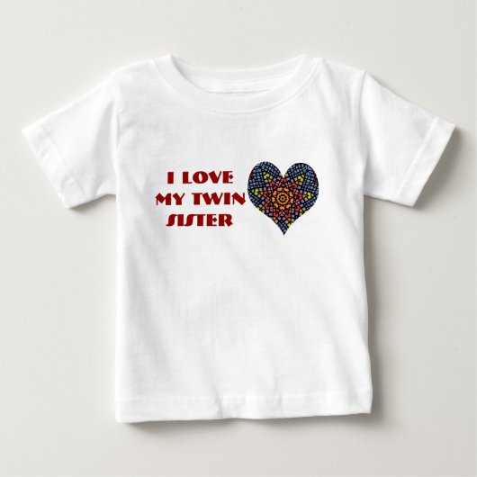 Ik hou van mijn tweelingzus, peuter shirt (Voorkant)