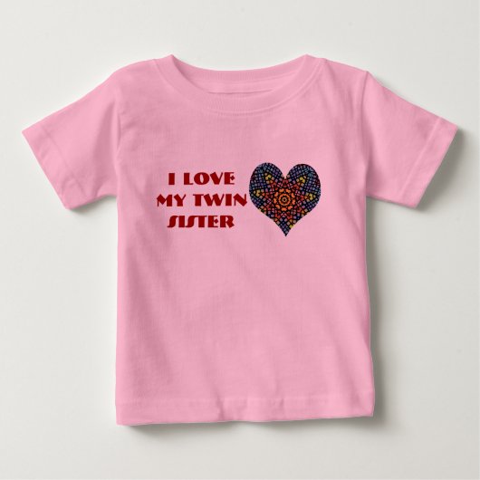 Ik hou van mijn tweelingzus, peuter shirt (Voorkant)