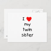 Ik hou van mijn tweelingzuster briefkaart (Voorkant / Achterkant)