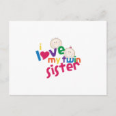 Ik hou van mijn tweelingzuster briefkaart (Voorkant)