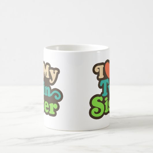 Ik hou van mijn tweelingzuster koffiemok (Center)