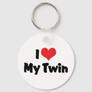 Ik hou van mijn twin sleutelhanger